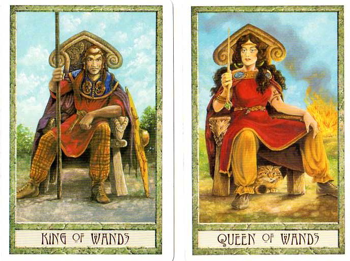 King | Queen | Wands | Druidcraft Tarot | Tarot Thrones
