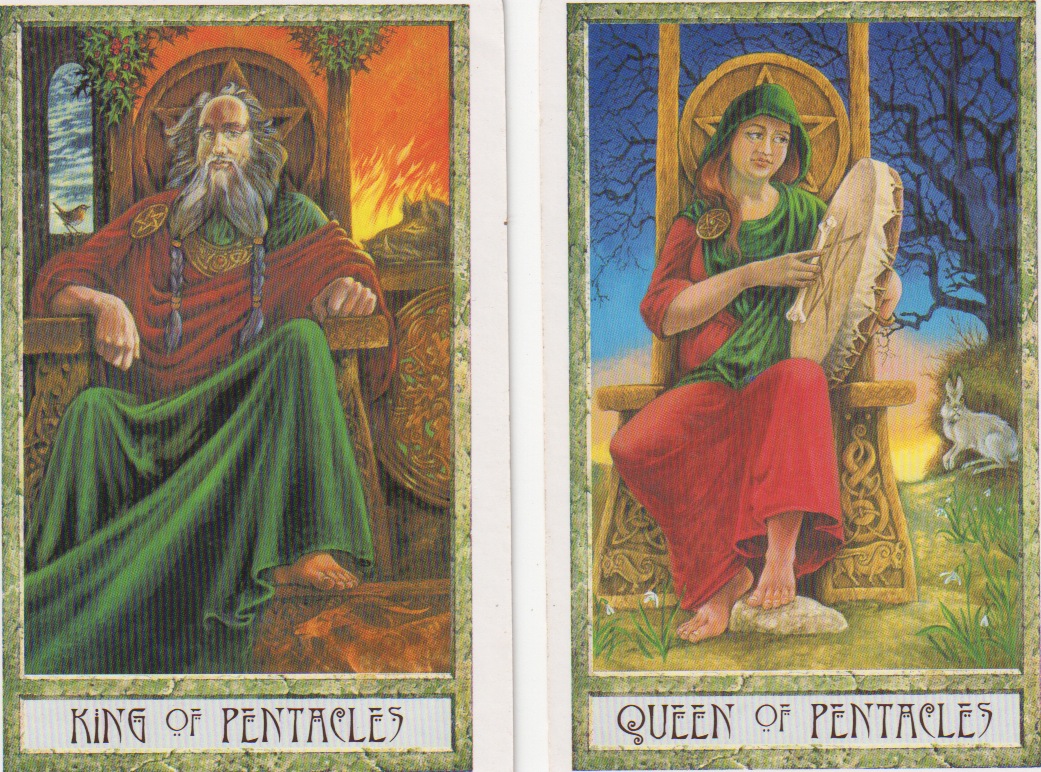 King | Queen | Pentacles | Druidcraft Tarot | Tarot Thrones