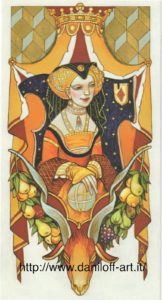 Queen of Pentacles | Alexander Daniloff Tarot | Tarot Thrones