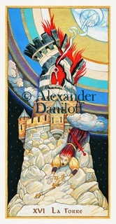 XVI The Tower | The Court Cards