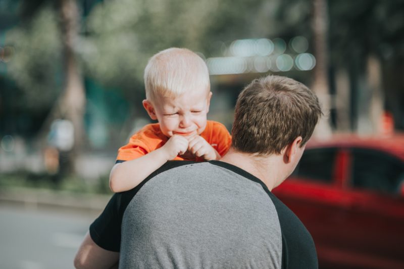 boy with parent