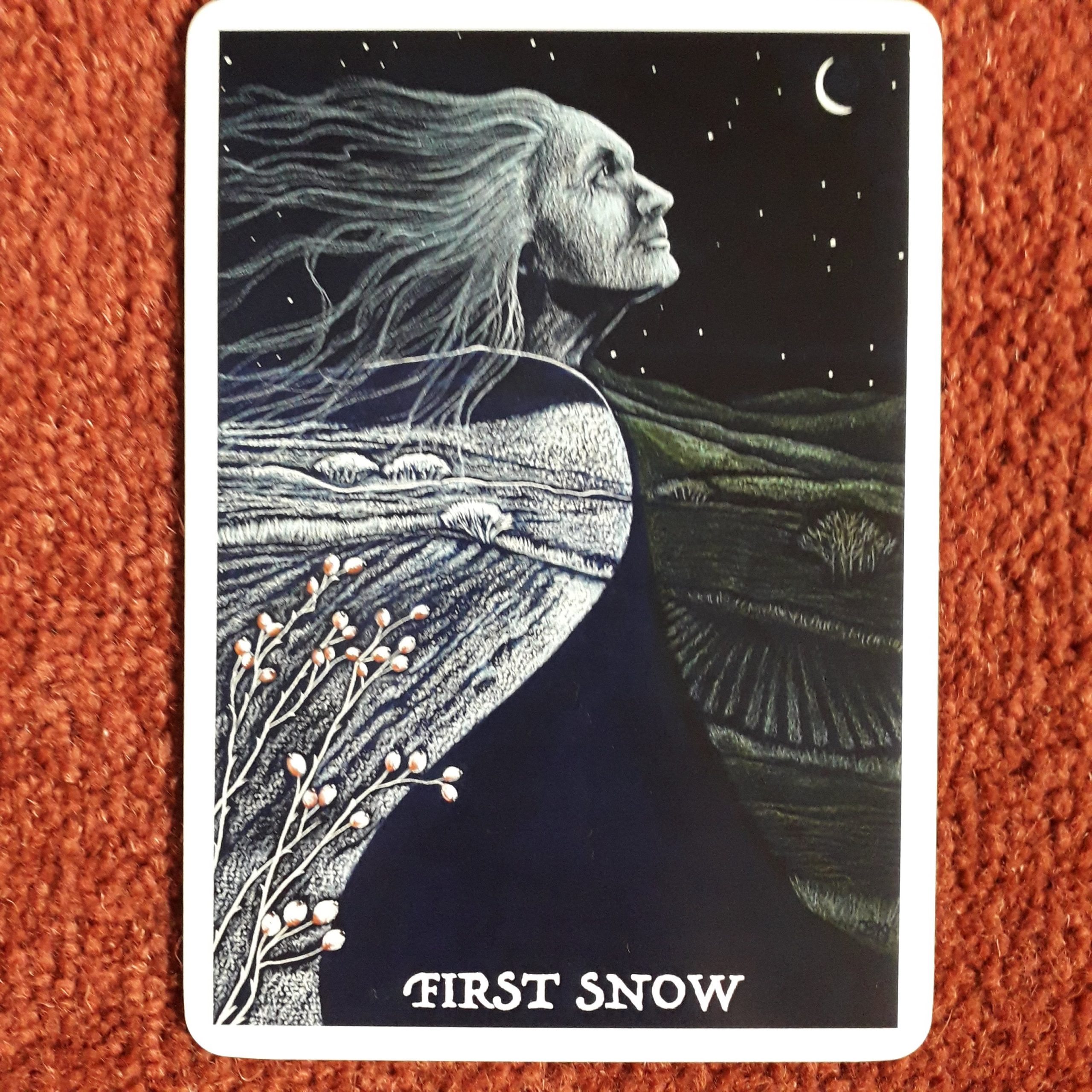 First Snow card from Wisdom of the Cailleach by Jane Brideson